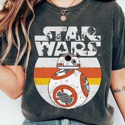 retro star wars bb-8 droids stripes logo graphi