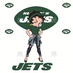Betty Boop New York Jets Svg, Sport Svg, New York Jets Football Team Svg, New Yo