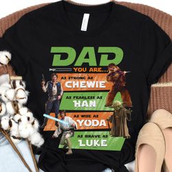 retro star wars dad shirt / yoda luke han solo