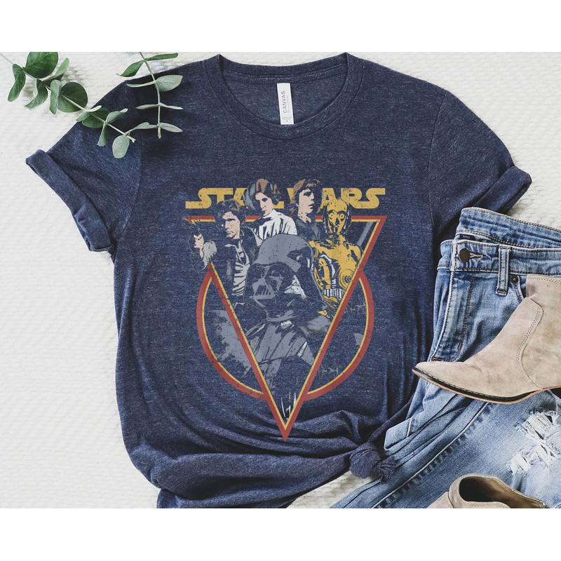 Retro Star Wars Characters Shirt Star Wars Day 2023 Walt Disney World T-shirt Disneyland Trip May The Fourth Star Wars T-shirt - 3.jpg