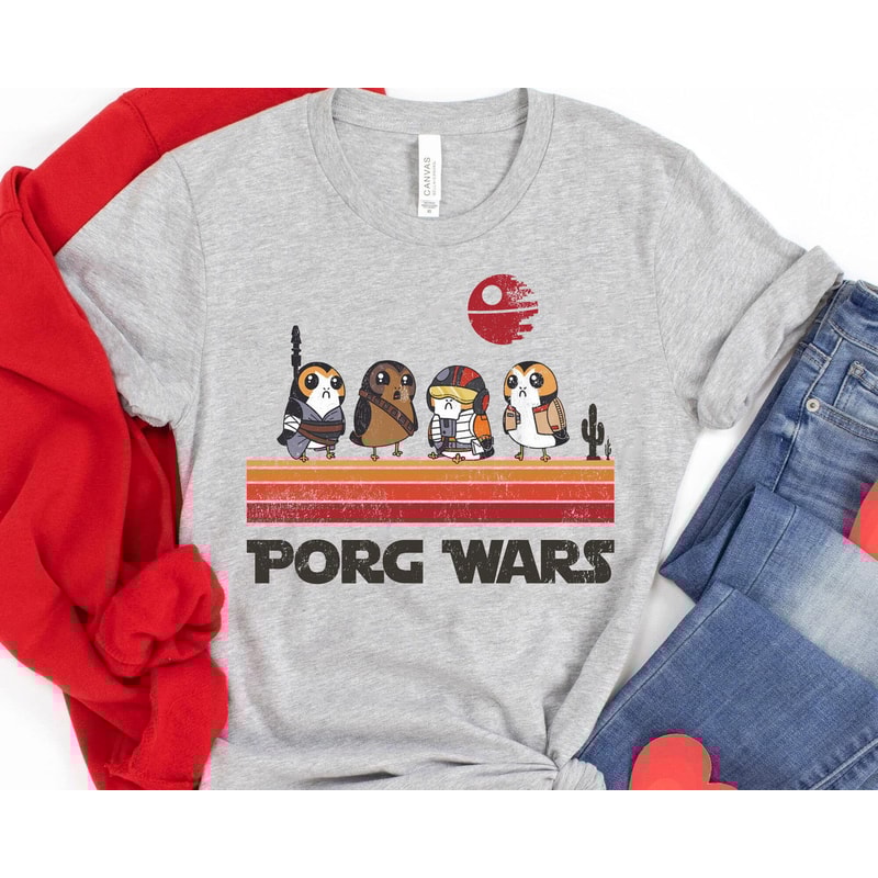 Retro Star Wars Porg Wars Shirt Cute Porg T-shirt Star Wars Day 2023 May the Fourth Galaxy's Edge Shirt Walt Disney World Trip - 2.jpg