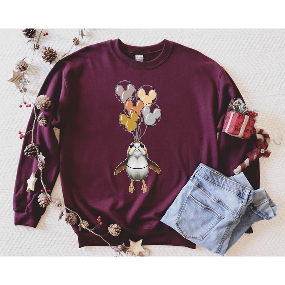 Retro Star Wars Porg Mickey Balloon Shirt  Star Wars Celebration  Galaxy's Edge T-shirt  Disneyland Trip Outfits  Star Wars Fan Gift - 5.jpg