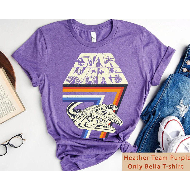Retro Stripes Lines Millennium Falcon 77 Shirt  Star Wars Day 2023  May The Fourth Be With You  May 4th Star Wars  Galaxy's Edge Trip - 2.jpg