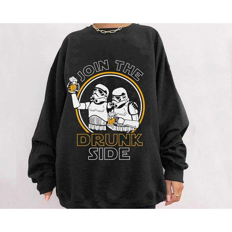 Retro Stormtrooper Join To The Drunk Side Shirt Funny Star Wars Drinking Beer Tee Disneyland Galaxy's Edge Trip Star Wars Dad T-shirt - 4.jpg