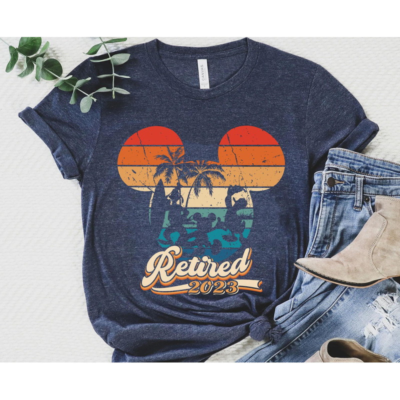 Retro Sunset Retired 2023 Mickey and Friends Shirt Disney Retirement T-shirt Walt Disney World Tee Funny Disneyland Vacation Trip - 5.jpg