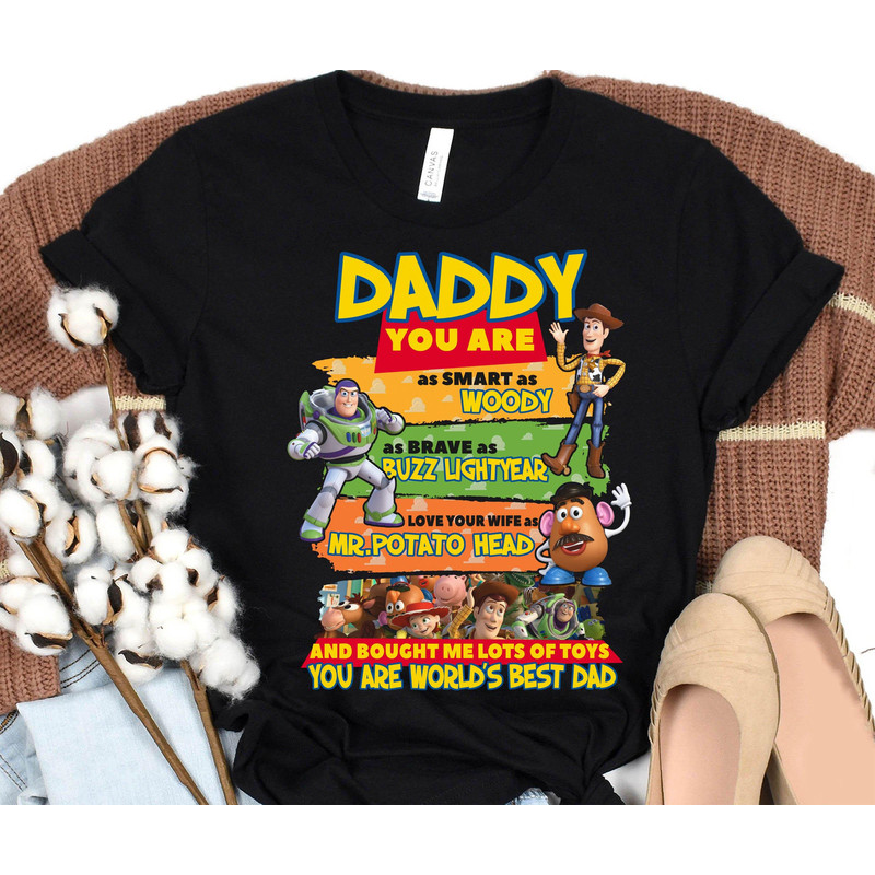 Retro Toy Story Daddy You Are World's Best Dad Shirt Disney Father T-shirt Father's Day Gift Gift For Dad Disneyland Trip Outfits - 1.jpg