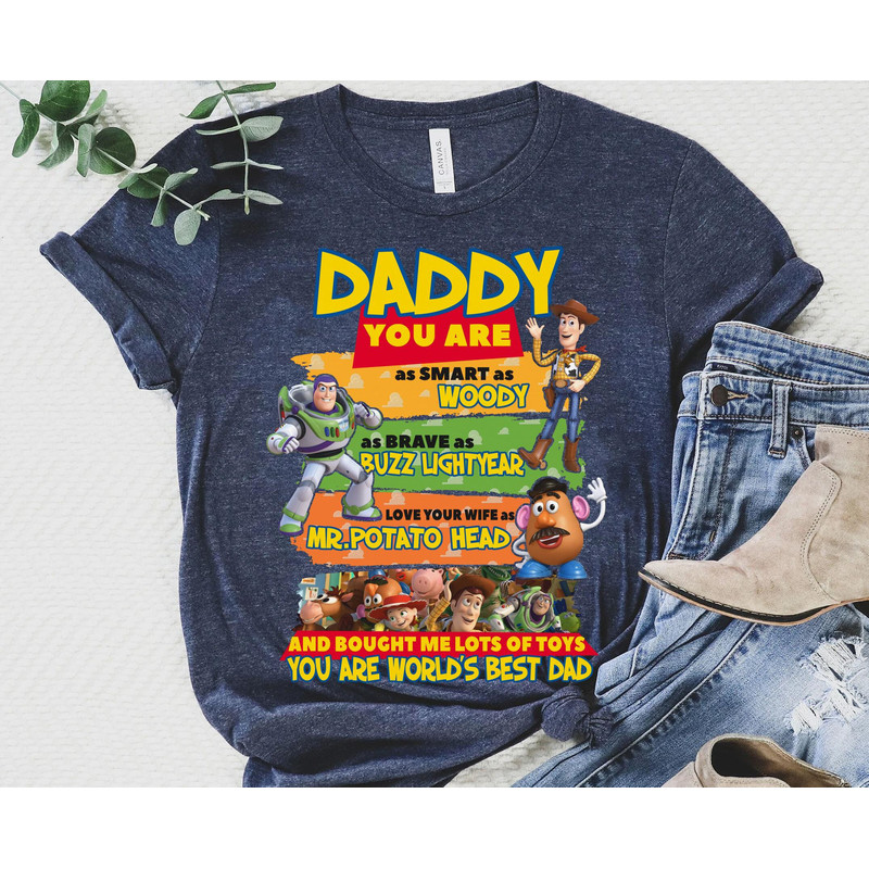 Retro Toy Story Daddy You Are World's Best Dad Shirt Disney Father T-shirt Father's Day Gift Gift For Dad Disneyland Trip Outfits - 2.jpg