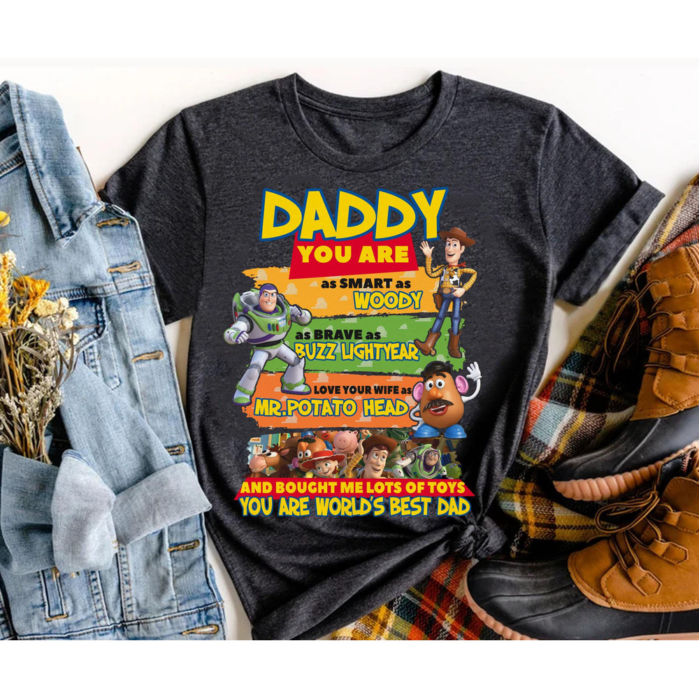 Retro Toy Story Daddy You Are World's Best Dad Shirt Disney Father T-shirt Father's Day Gift Gift For Dad Disneyland Trip Outfits - 4.jpg