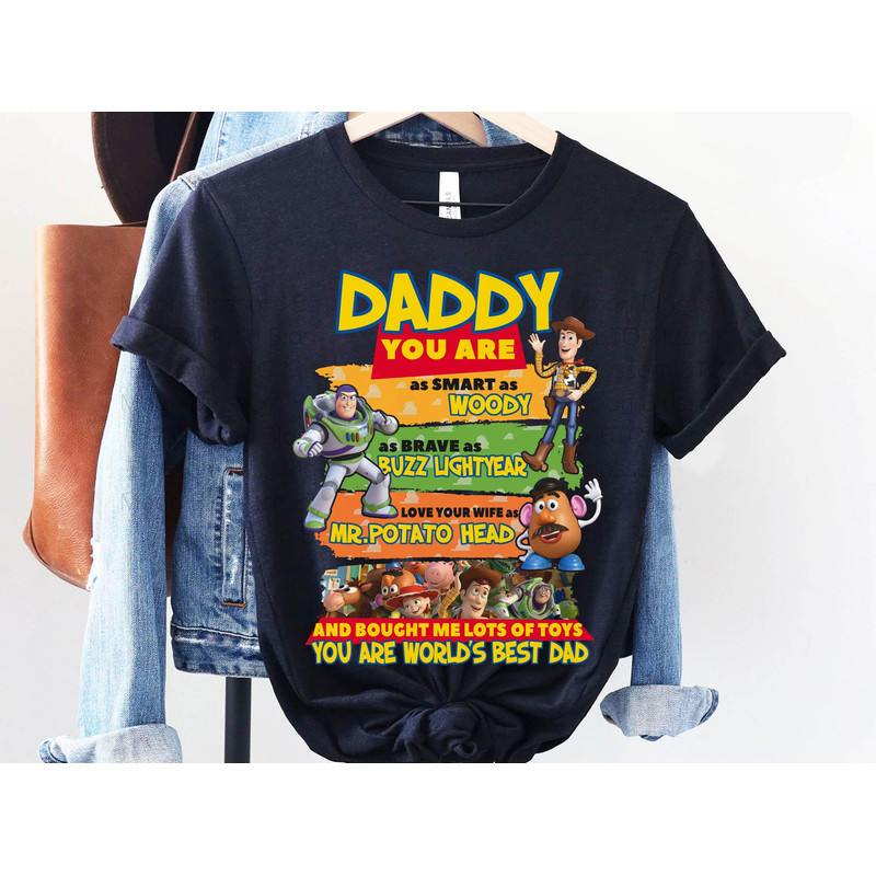 Retro Toy Story Daddy You Are World's Best Dad Shirt Disney Father T-shirt Father's Day Gift Gift For Dad Disneyland Trip Outfits - 5.jpg