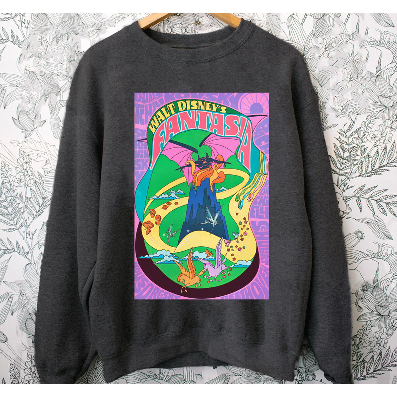 Retro Walt Disney's Fantasia Sweatshirt  Sorcerer Mickey and Chernabog T-shirt  Disneyland Family 2023 Trip Tee  Magic Kingdom Shirt - 2.jpg