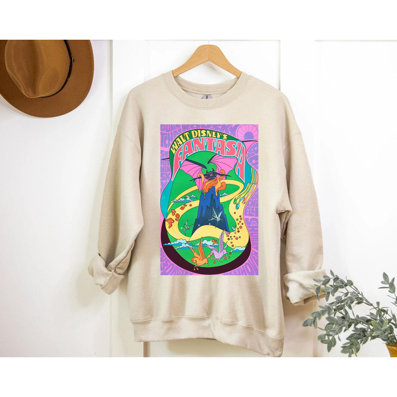 Retro Walt Disney's Fantasia Sweatshirt  Sorcerer Mickey and Chernabog T-shirt  Disneyland Family 2023 Trip Tee  Magic Kingdom Shirt - 4.jpg