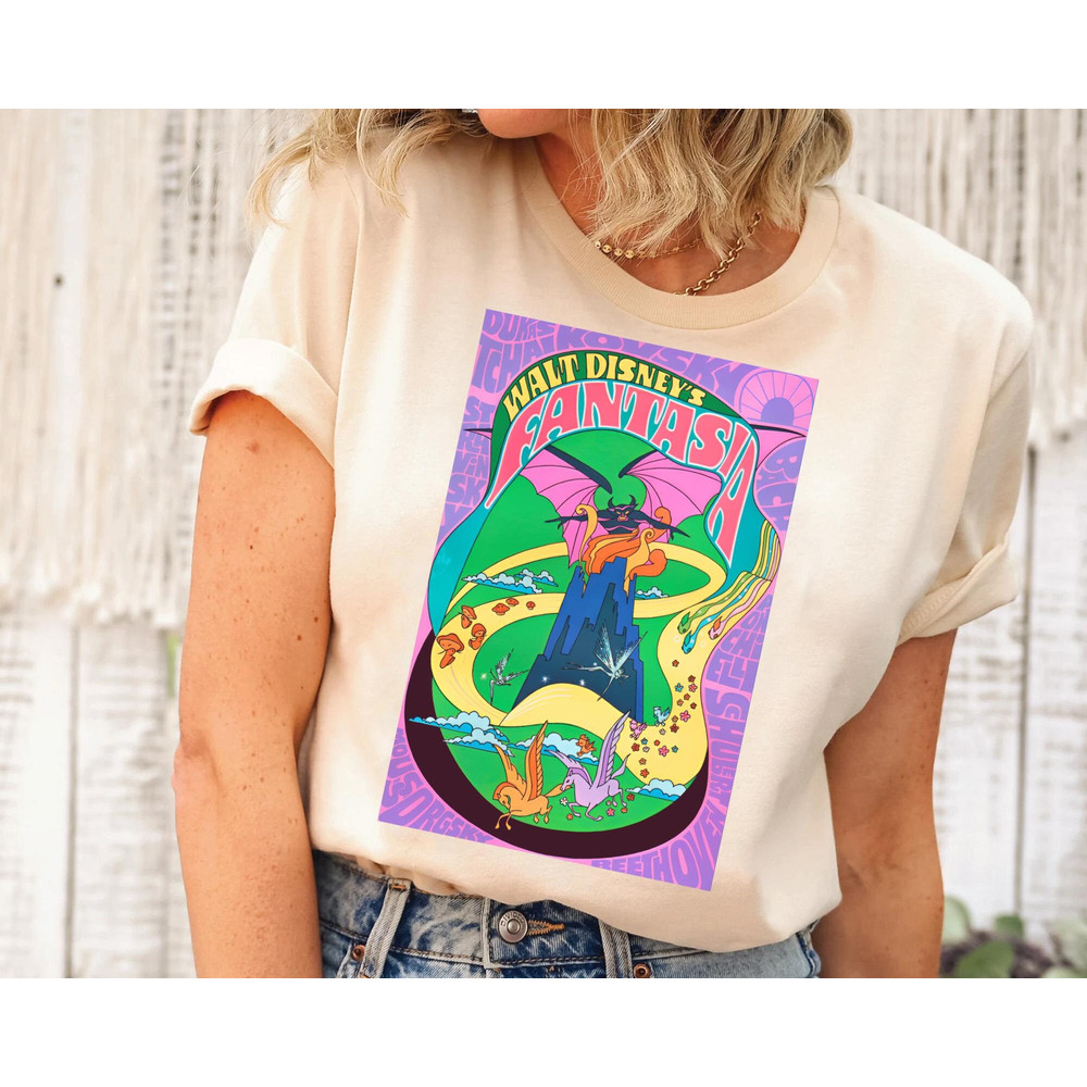 Retro Walt Disney's Fantasia Sweatshirt  Sorcerer Mickey and Chernabog T-shirt  Disneyland Family 2023 Trip Tee  Magic Kingdom Shirt - 5.jpg
