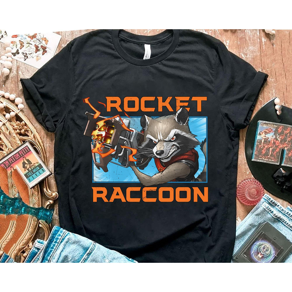 Rocket Raccoon T-shirt Guardians Of The Galaxy Volume 3 Shirt Marvel Comics Movie 2023 MCU Fan Tee Birthday Gift Avengers T-shirt - 4.jpg