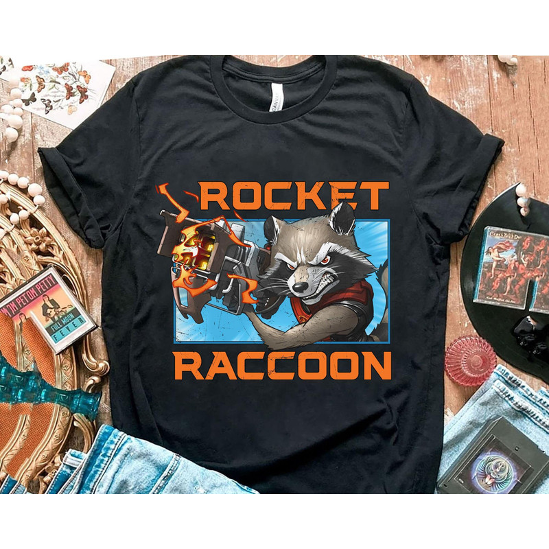 Rocket Raccoon T-shirt Guardians Of The Galaxy Volume 3 Shirt Marvel Comics Movie 2023 MCU Fan Tee Birthday Gift Avengers T-shirt - 4.jpg
