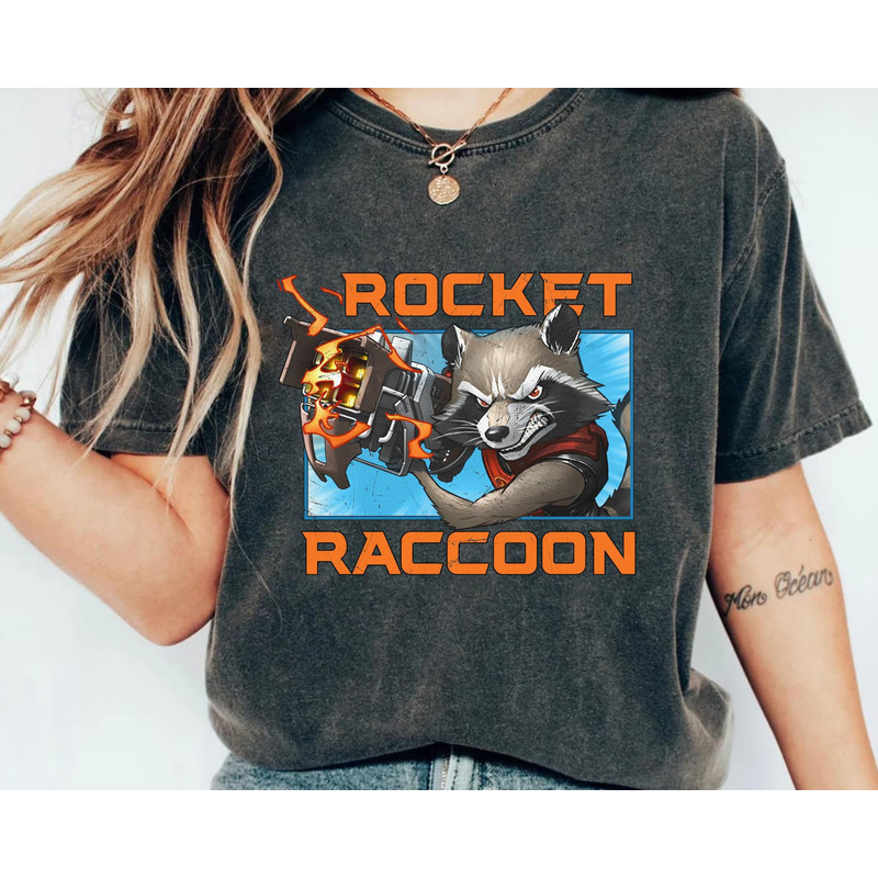 Rocket Raccoon T-shirt Guardians Of The Galaxy Volume 3 Shirt Marvel Comics Movie 2023 MCU Fan Tee Birthday Gift Avengers T-shirt - 5.jpg