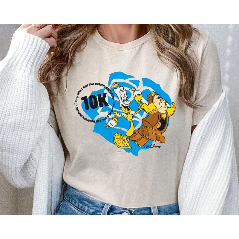 runDisney Lumiere Cogsworth 10K Runnning Wine & Dine Half Marathon Shirt Beauty And The Beast Marathon Weekend T-shirt Disney Running - 1.jpg
