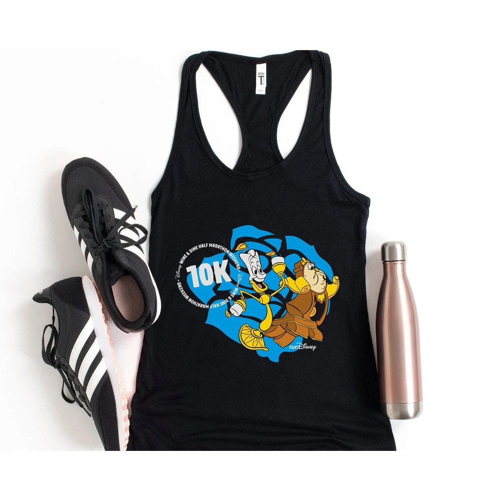 runDisney Lumiere Cogsworth 10K Runnning Wine & Dine Half Marathon Shirt Beauty And The Beast Marathon Weekend T-shirt Disney Running - 2.jpg