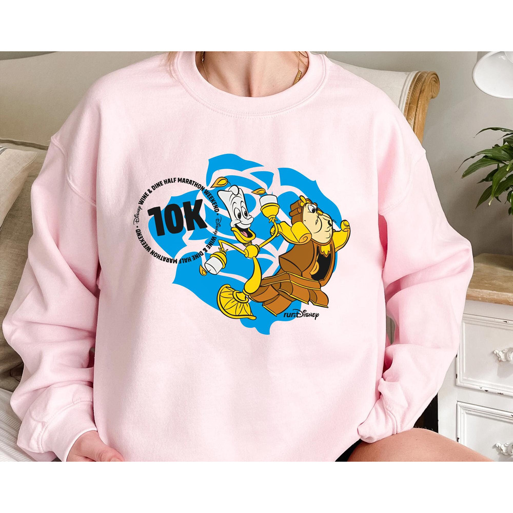 runDisney Lumiere Cogsworth 10K Runnning Wine & Dine Half Marathon Shirt Beauty And The Beast Marathon Weekend T-shirt Disney Running - 4.jpg
