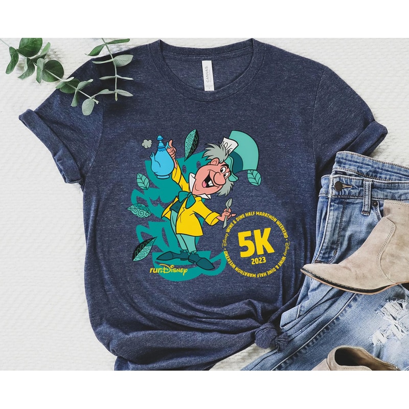 runDisney Mad Hatter 5K Running Shirt Wine & Dine Half Marathon Weekend 2023 Alice In Wonderland Disney Running T-shirt Disney Runner - 3.jpg