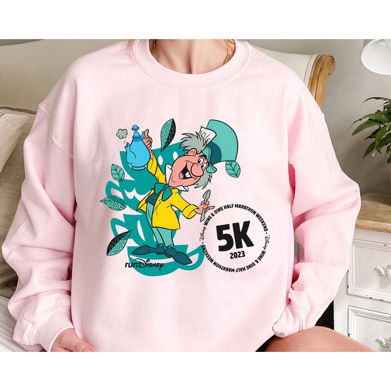 runDisney Mad Hatter 5K Running Shirt Wine & Dine Half Marathon Weekend 2023 Alice In Wonderland Disney Running T-shirt Disney Runner - 4.jpg