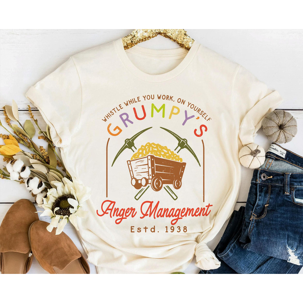 Snow White And Seven Dwarfs Grumpy's Anger Management Shirt Retro Disney T-shirt Walt Disney World Shirt Disneyland Trip Outfits - 1.jpg