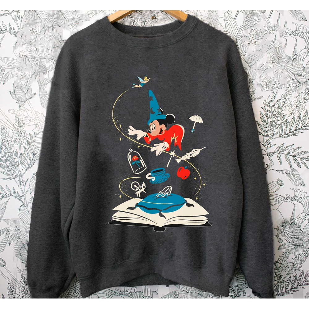 Sorcerer Mickey Mouse Fantasia Disney 100 Years Of Wonder Shirt 100th Anniversary Tee Walt Disney Company T-shirt Disneyland 2023 Trip - 3.jpg