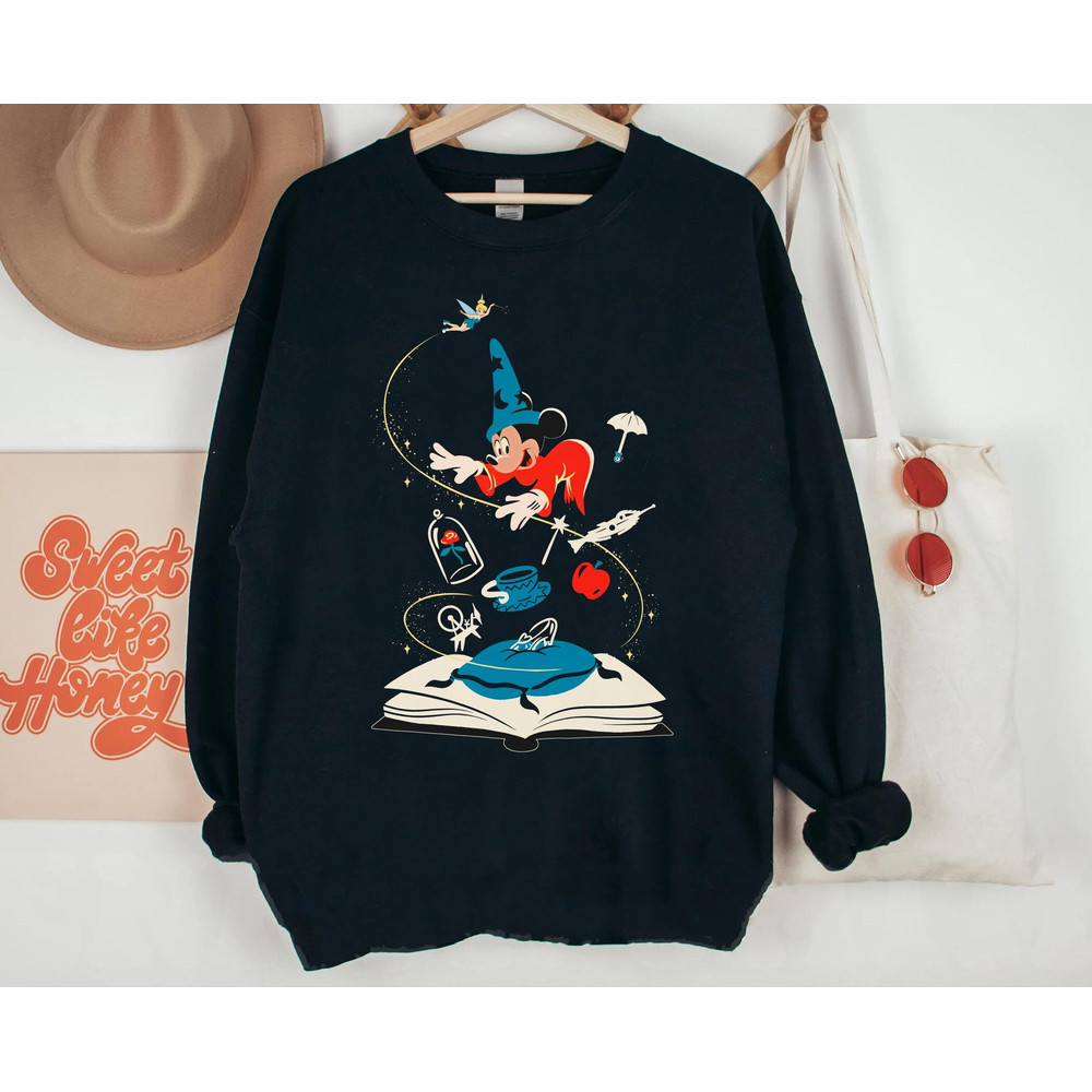 Sorcerer Mickey Mouse Fantasia Disney 100 Years Of Wonder Shirt 100th Anniversary Tee Walt Disney Company T-shirt Disneyland 2023 Trip - 5.jpg