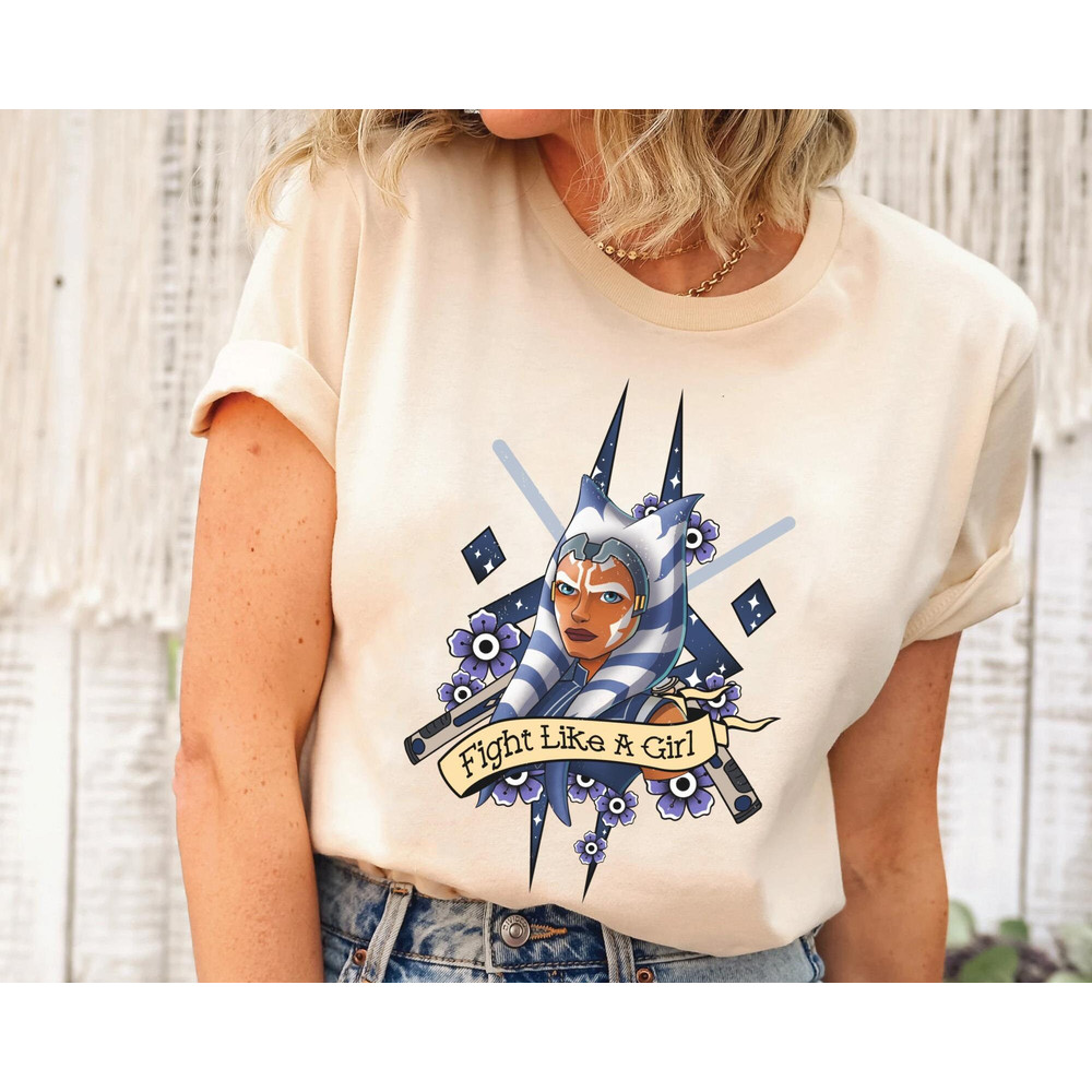 Star Wars Ahsoka Tano Fight Like A Girl Tattoo Art Shirt Star Wars Celebration May the 4th Be With You Galaxy's Edge Star Wars Birthday - 2.jpg