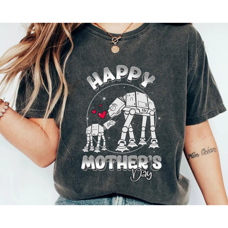 Star Wars AT-AT Imperial Walker Happy Mother's Day Shirt  Star Wars Mom T-shirt  Gift For Mom  Galaxy's Edge  Mommy and Me Matching Tee - 1.jpg