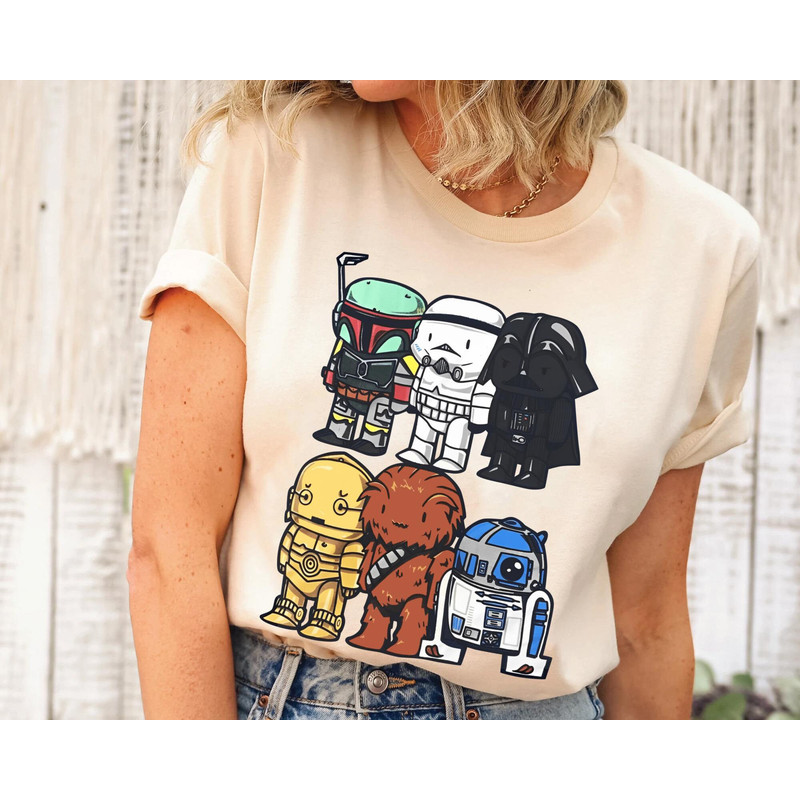 Star Wars Chibi Darth Vader Stormtrooper Boba Fett Chewbacca R2-D2 C-3P0 Shirt Star Wars Celebration May The Fourth Galaxy's Edge - 3.jpg