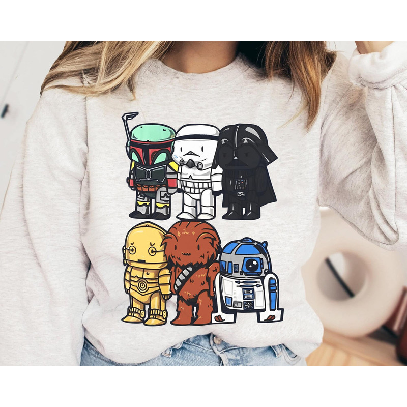 Star Wars Chibi Darth Vader Stormtrooper Boba Fett Chewbacca R2-D2 C-3P0 Shirt Star Wars Celebration May The Fourth Galaxy's Edge - 4.jpg