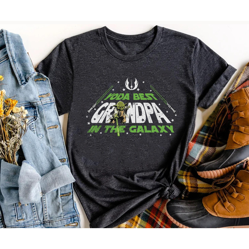 Star Wars Dad Yoda Best Grandpa In The Galaxy Shirt Star Wars Dad Father's Day Gift Gift For Grandpa Galaxy's Edge Star Wars Day - 4.jpg