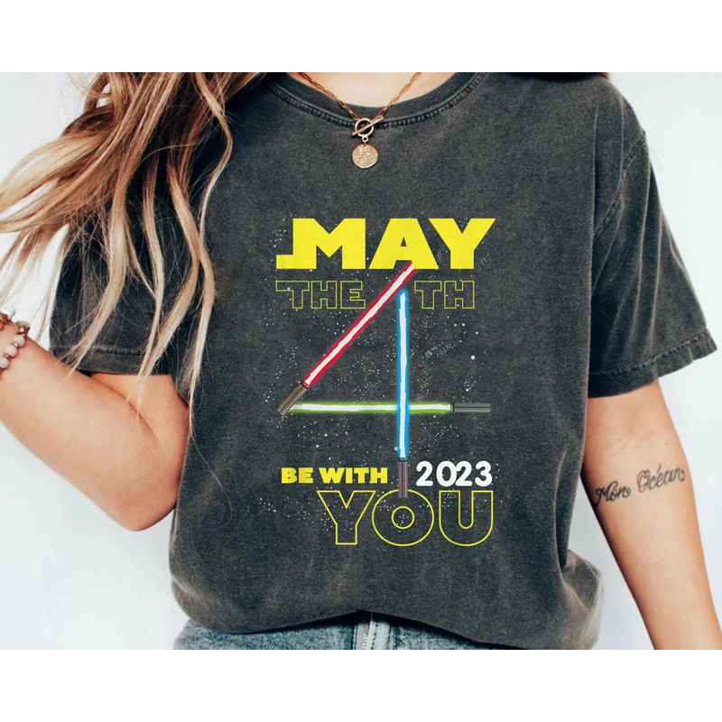 Star Wars May The 4Th Be With You Lightsabers Shirt May The Fourth Star Wars Day 2023 Galaxy's Edge Star Wars Fan Walt Disney World - 1.jpg