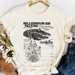 star wars millennium falcon detailed drawing sh