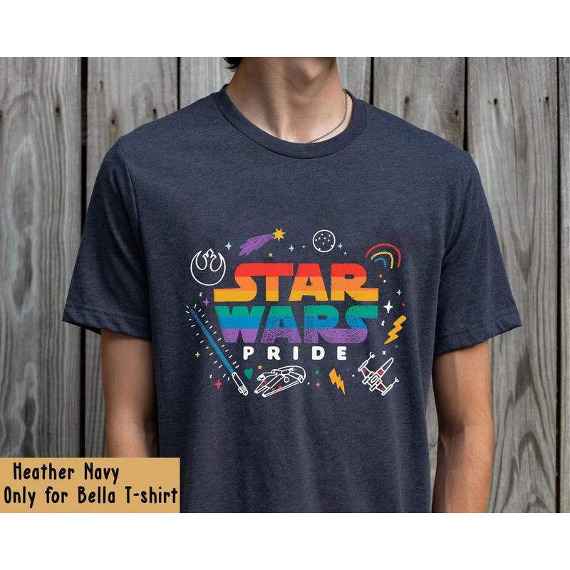 Star Wars Rainbow Pride Lightsaber Jedi Shirt Lgbt Pride Month T-shirt Hollywood Studio Galaxy's Edge Equality Tee Human Rights - 1.jpg