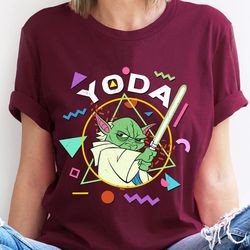 star wars retro 90s yoda master portrait shirt