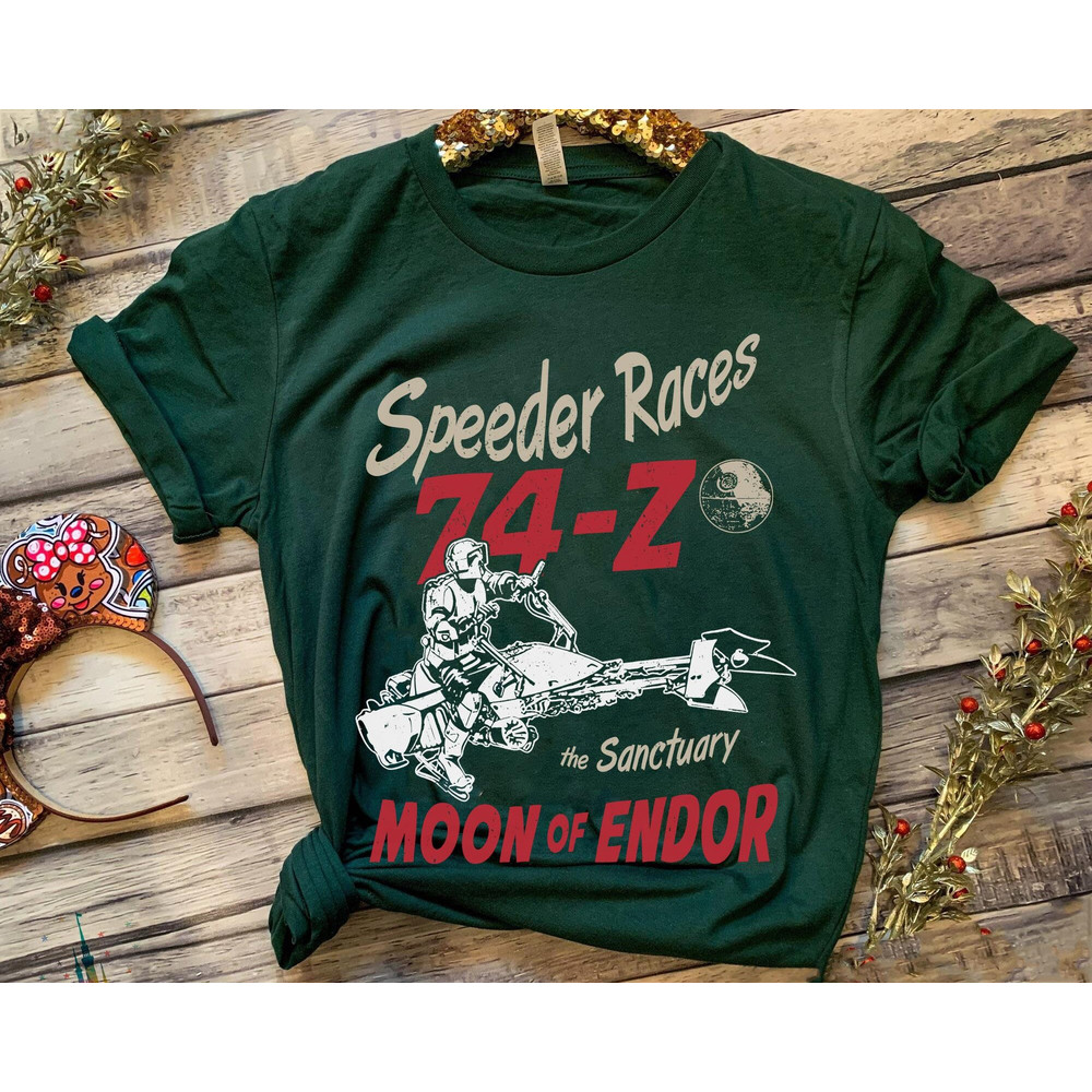 Star Wars Scout Trooper And 74-Z Speeder Bike Moon Of Endor Shirt Star Wars Celebration May The 4th Be With You Galaxy's Edge T-shirt - 5.jpg