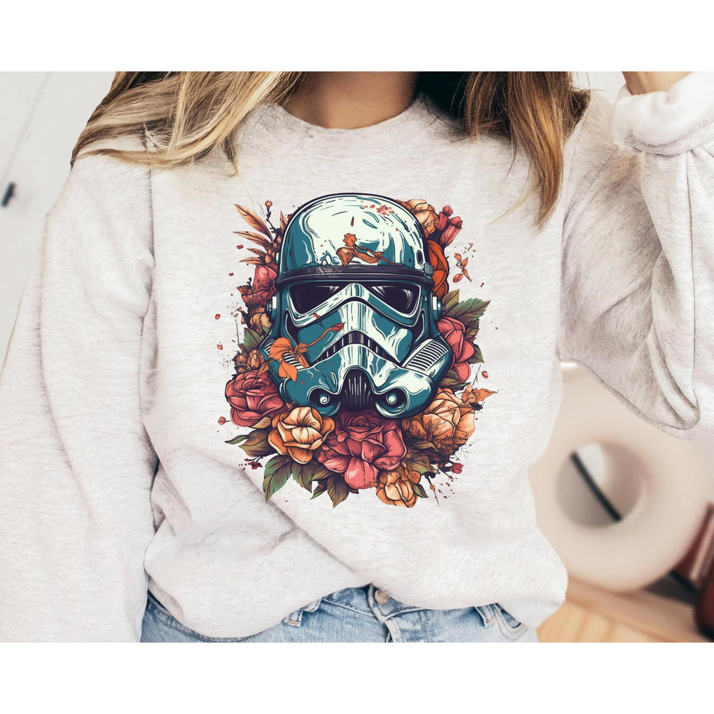 Star Wars Stormtrooper Face Interleaved Floral Shirt Star Wars Celebration May The 4th Be With You Galaxy's Edge Star Wars T-Shirt - 4.jpg