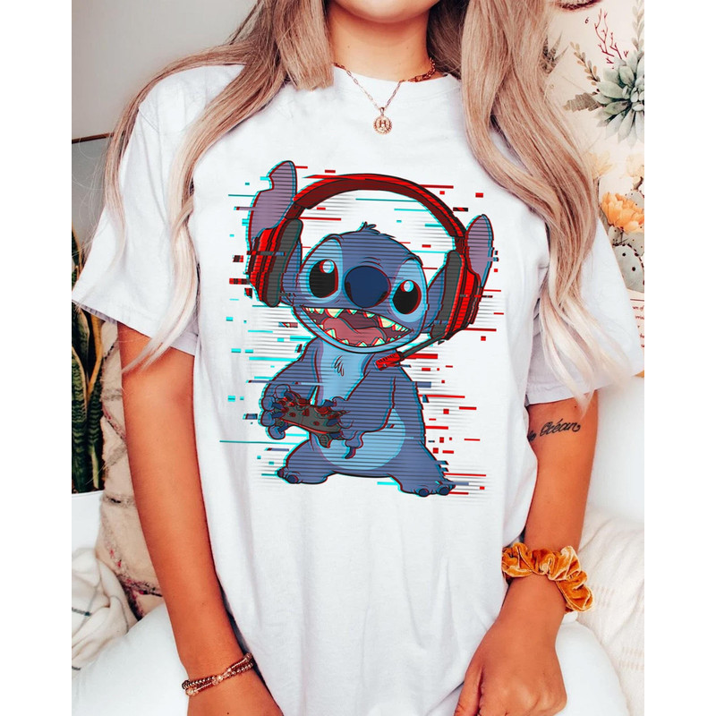 Stitch Gamer Glitch Headset And Controller Shirt  Lilo & Stitch Day Jun 26th T-shirt  Walt Disney World Trip  Disneyland Outfits - 1.jpg