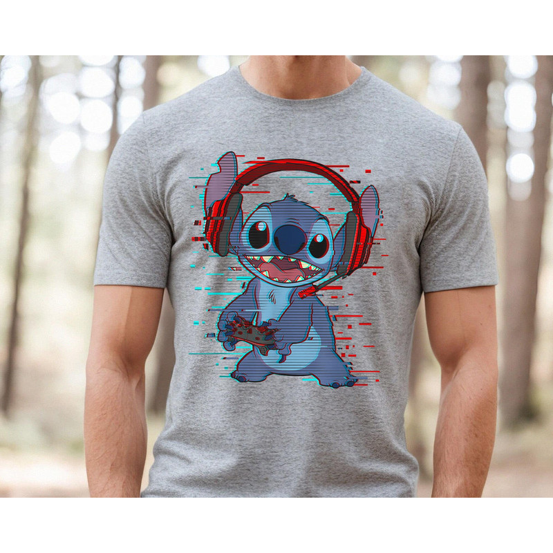 Stitch Gamer Glitch Headset And Controller Shirt  Lilo & Stitch Day Jun 26th T-shirt  Walt Disney World Trip  Disneyland Outfits - 3.jpg