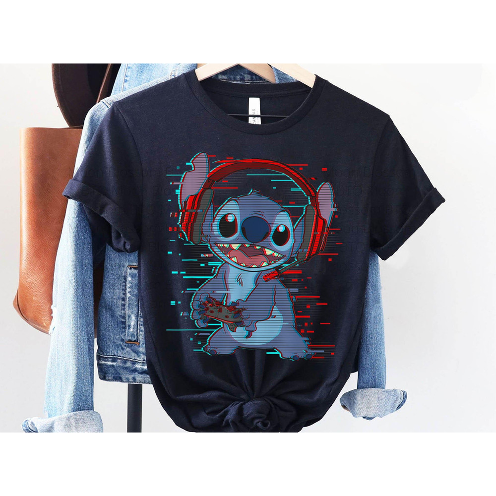 Stitch Gamer Glitch Headset And Controller Shirt  Lilo & Stitch Day Jun 26th T-shirt  Walt Disney World Trip  Disneyland Outfits - 5.jpg