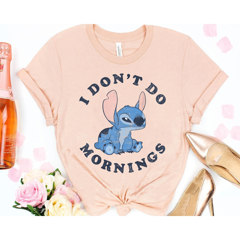 Stitch I Don't Do Mornings Distressed Shirt  Lilo & Stitch Day Jun 26th T-shirt  Walt Disney World Trip  Disneyland Outfits  Funny Gift - 3.jpg