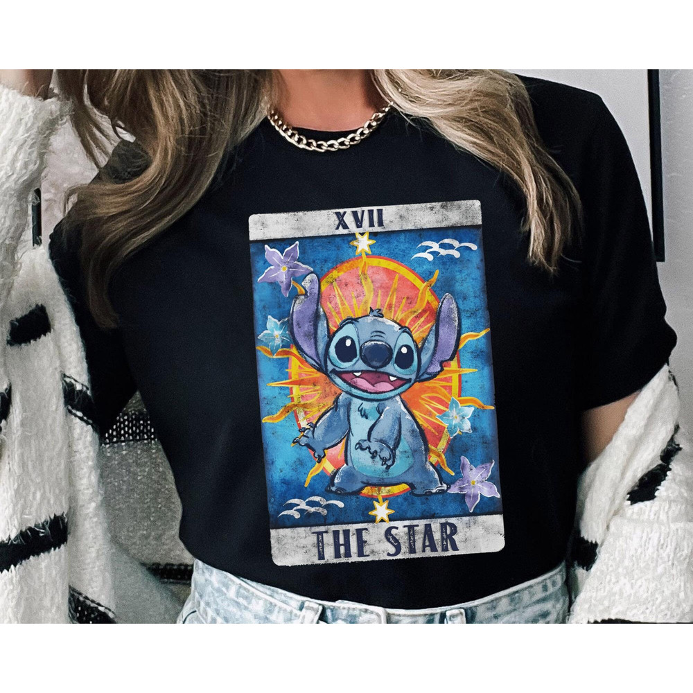 Stitch Star The Sun Tarot Card Shirt  Disney Lilo and Stitch T-shirt  Disney Birthday  Walt Disney World Disneyland 2023 Trip Outfits - 1.jpg