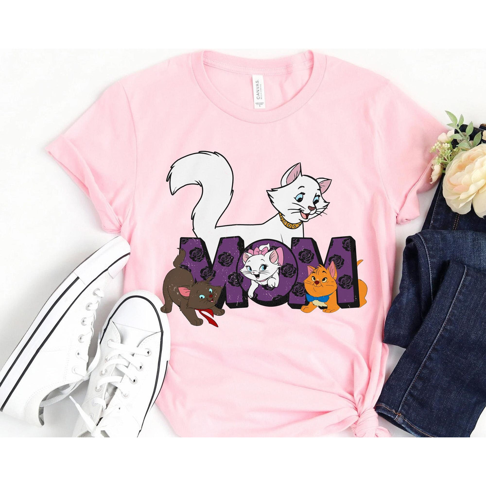 The Aristocats Cat Mom Shirt Duchess Marie Toulouse Berlioz T-shirt Disneyland Mother's Day Gift Disney Mom Tee Magic Kingdom - 1.jpg