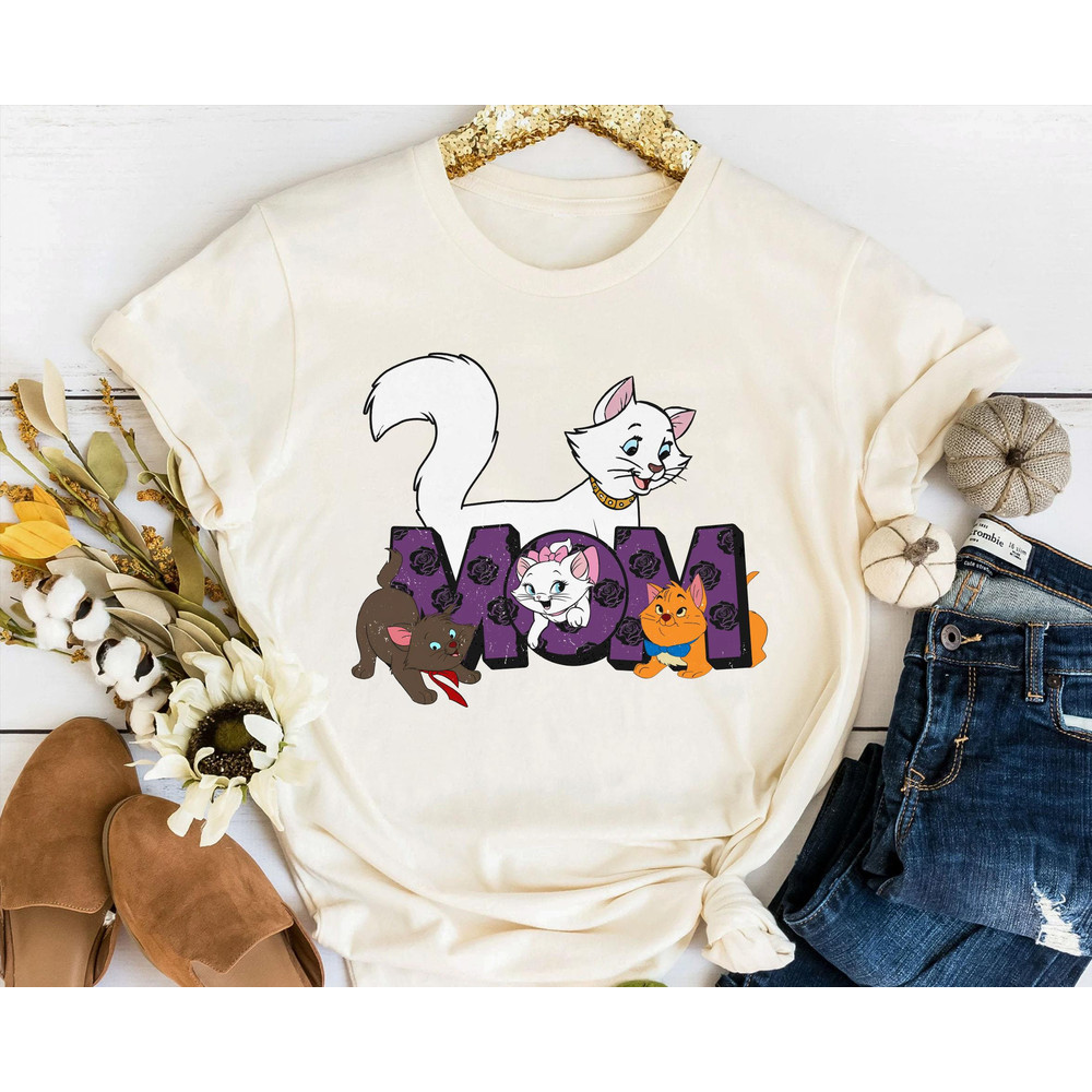 The Aristocats Cat Mom Shirt Duchess Marie Toulouse Berlioz T-shirt Disneyland Mother's Day Gift Disney Mom Tee Magic Kingdom - 5.jpg