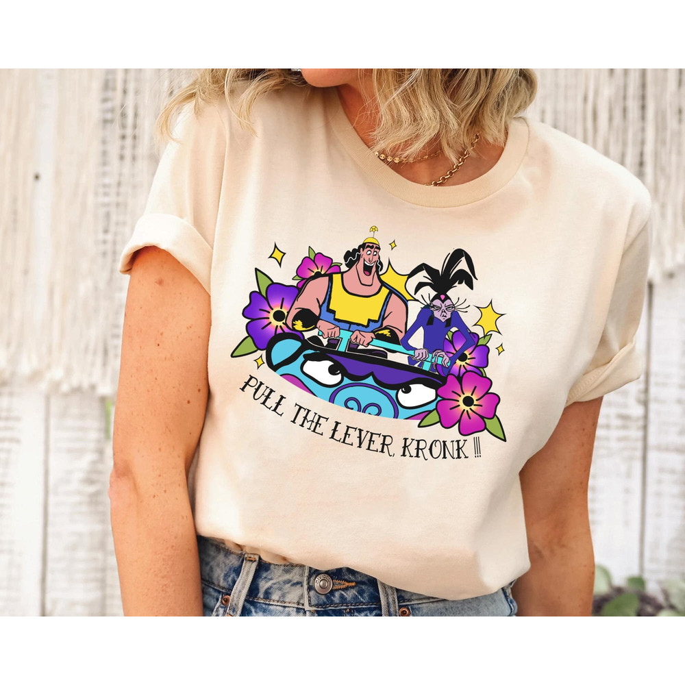 The Emperor's New Groove Tattoo Art Yzma Pull The Lever Kronk Shirt Retro Disney T-shirt Walt Disney World Disneyland Trip Outfits - 1.jpg