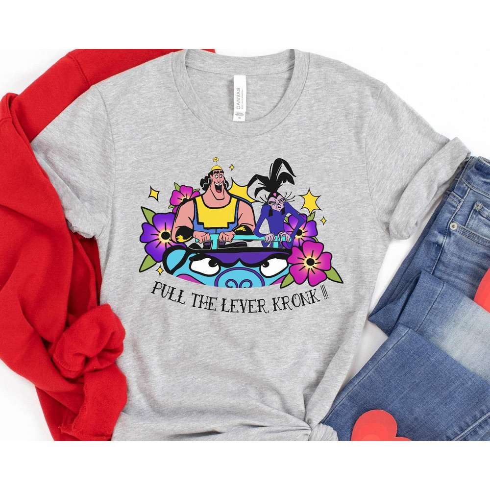 The Emperor's New Groove Tattoo Art Yzma Pull The Lever Kronk Shirt Retro Disney T-shirt Walt Disney World Disneyland Trip Outfits - 2.jpg