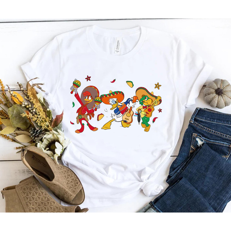 The Three Caballeros Jose Donald Duck Panchito Shirt  Disney Cinco De Mayo T-shirt  Disneyland Mexican Fiesta Party  Down To Fiesta Tee - 5.jpg