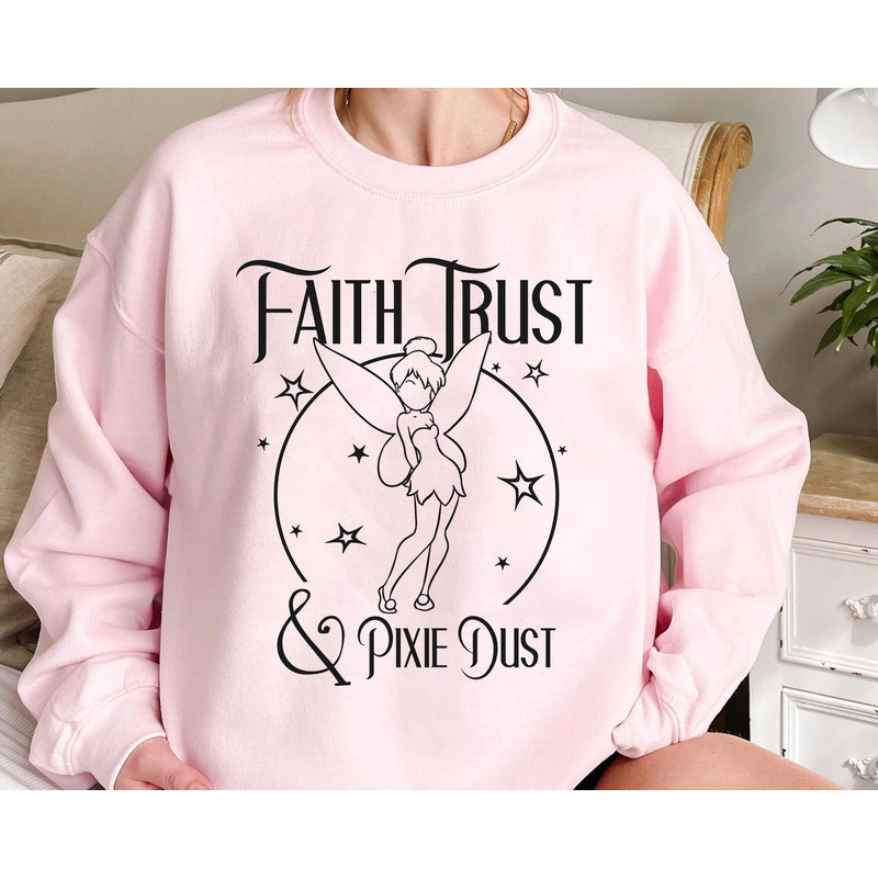 Tinker Bell Faith Trust and Pixie Dust Shirt Peter Pan Disney T-shirt Magic Kingdom Park Walt Disney World Disneyland Trip Outfits - 3.jpg