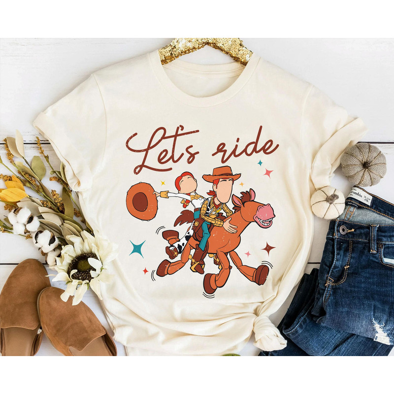Toy Story Let's Ride Jessie Woody Bullseye Shirt Funny Disney T-shirt Magic Kingdom Park Walt Disney World Disneyland Trip Outfits - 1.jpg